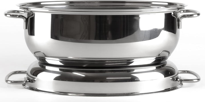 HWD Töpfe Pfannen Bräter mit Deckel für Induktion, 18/10 Edelstahl poliert, Deckel, Thermoknauf, Gar