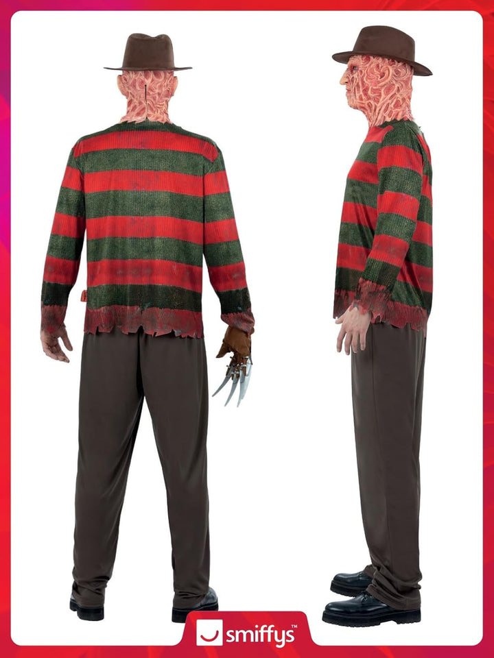 Smiffys Ein Nightmare On Elm Street Freddy Krueger Kostüm – inklusive bedrucktem Oberteil, Handschuh