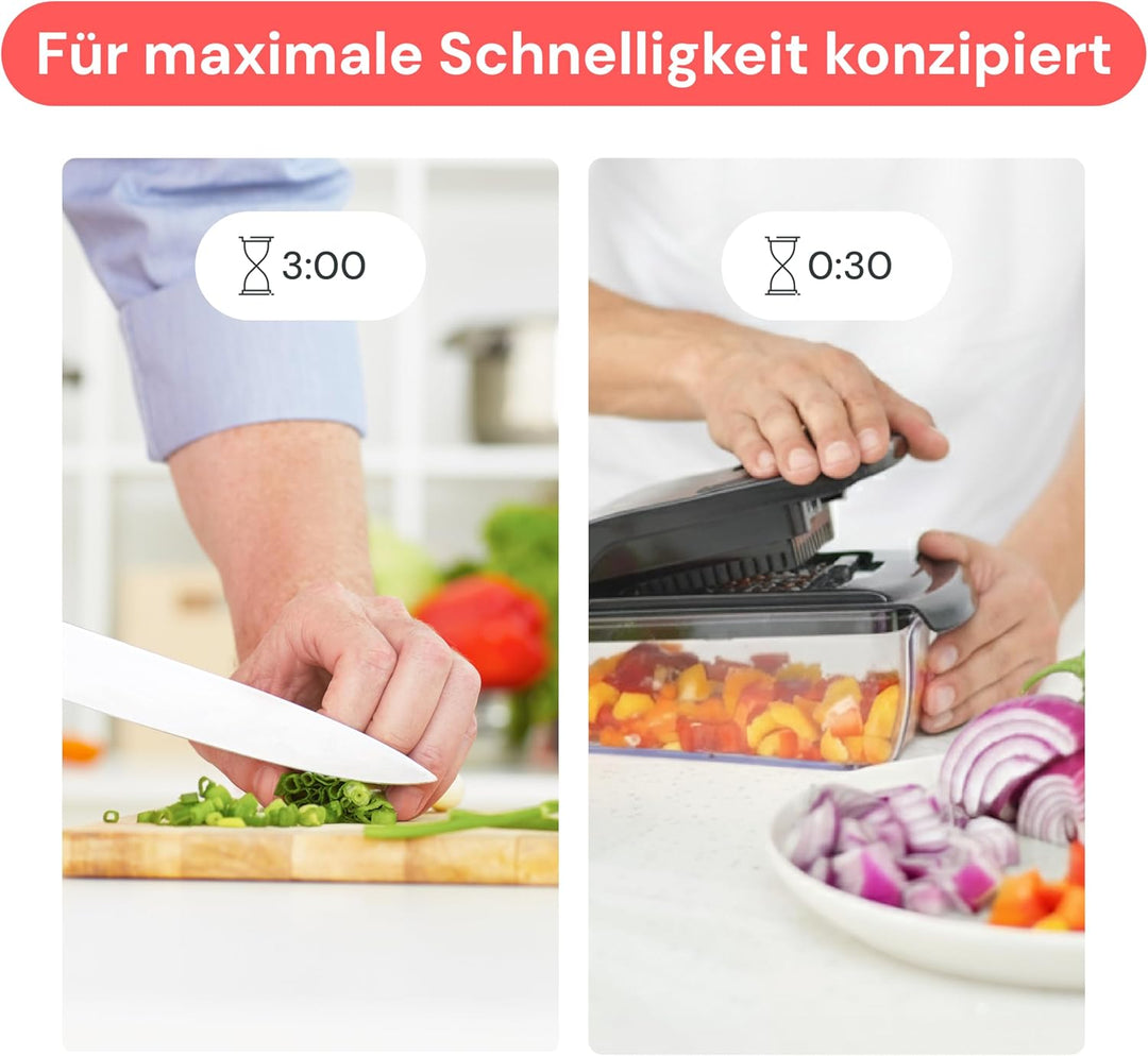 Gemüseschneider Spiralschneider Gemüsehobel - Gemüse Schneider Zwiebelschneider Kartoffelschneider O