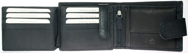 Weiche Geldbörse aus echtem Leder mit Einer Schnalle, die bis zu 20 Karten aufnehmen kann