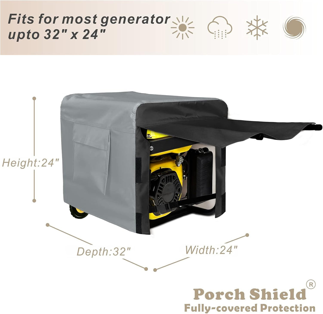 Porch Shield Wasserdichte Generatorabdeckung – Robuste Abdeckung für tragbaren Generator 5000 bis 10