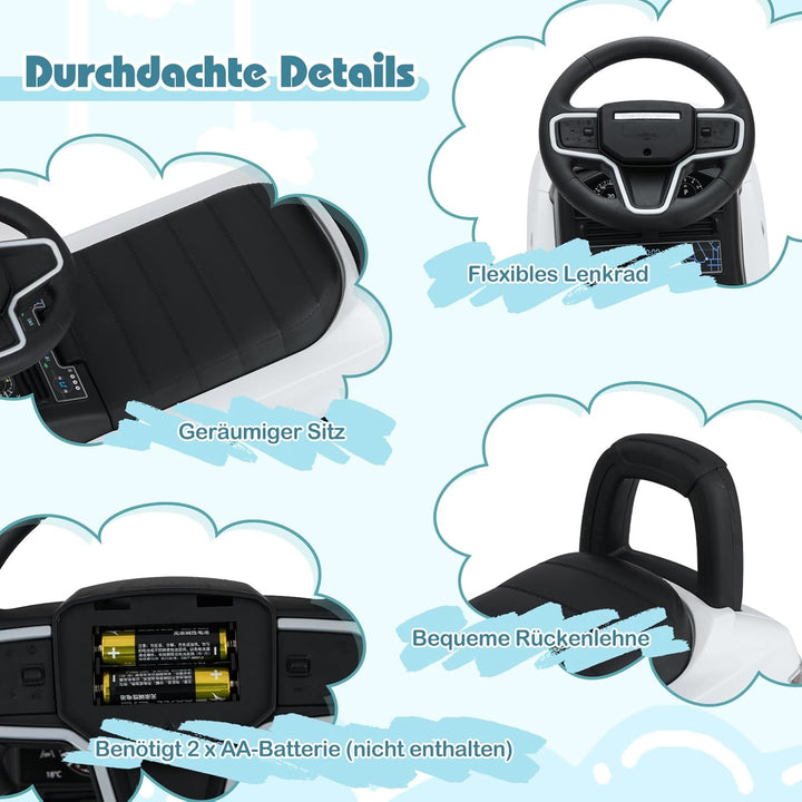 GOPLUS Rutschauto ab 1 Jahr, Rutschfahrzeug mit Hupe, Motorsound, Stauraum unter Sitz & Kippsicherun