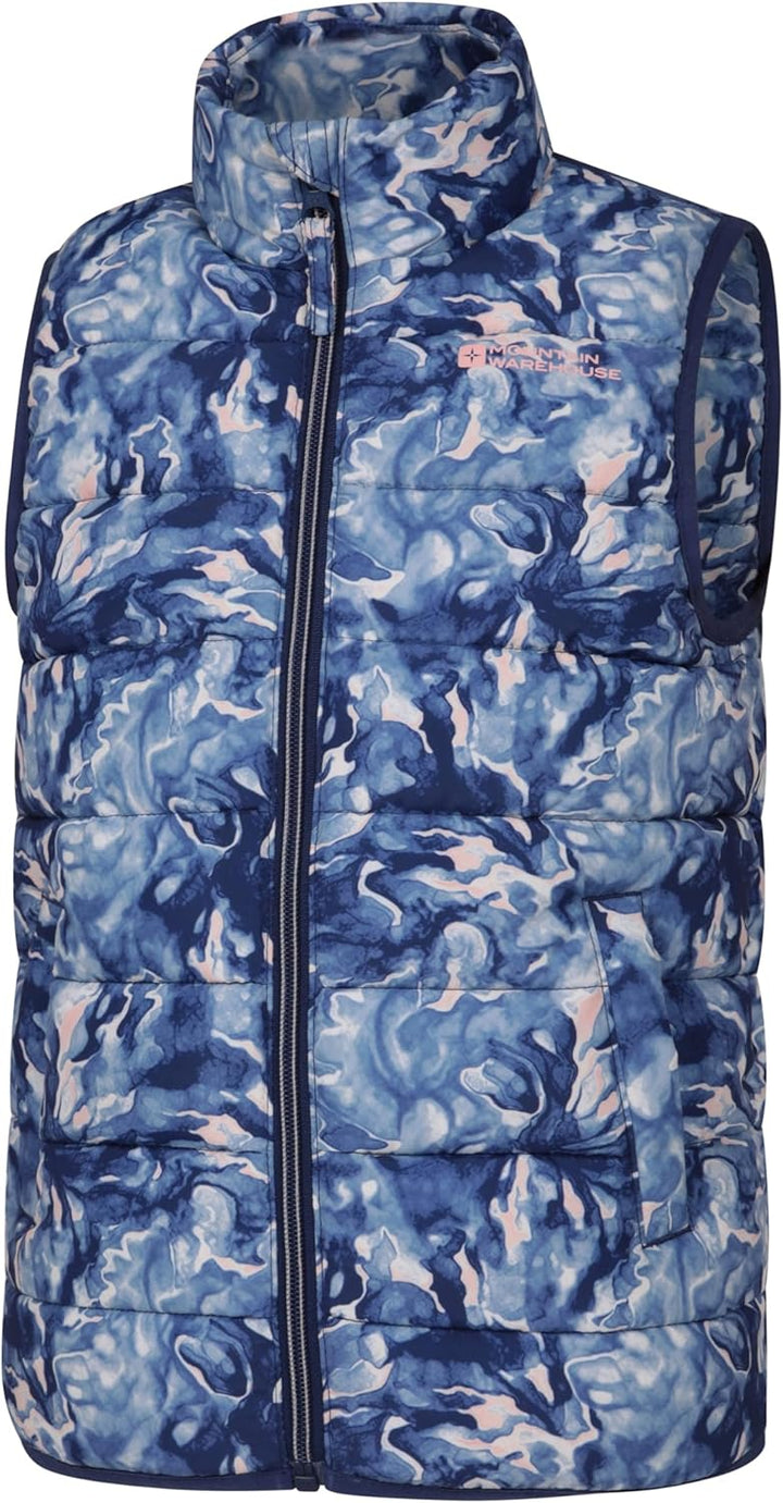 Mountain Warehouse Gepolsterte Kinder-Weste von Rocko - wasserabweisend, Mikrofaserweste, 2 Vorderta