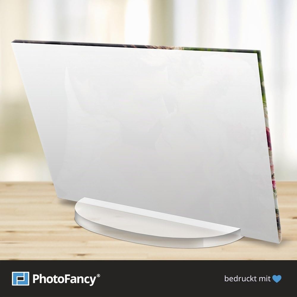 PhotoFancy® - Acryl Glas mit Foto Bedrucken - Acrylglas Personalisieren - Foto-Aufsteller mit eigene