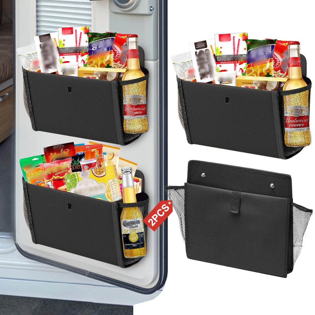 2 Stück Wohnmobil Organizer, Ohne Bohren Selbstklebend Hängeregal, Camping Tragbar Tür Organizer Mit