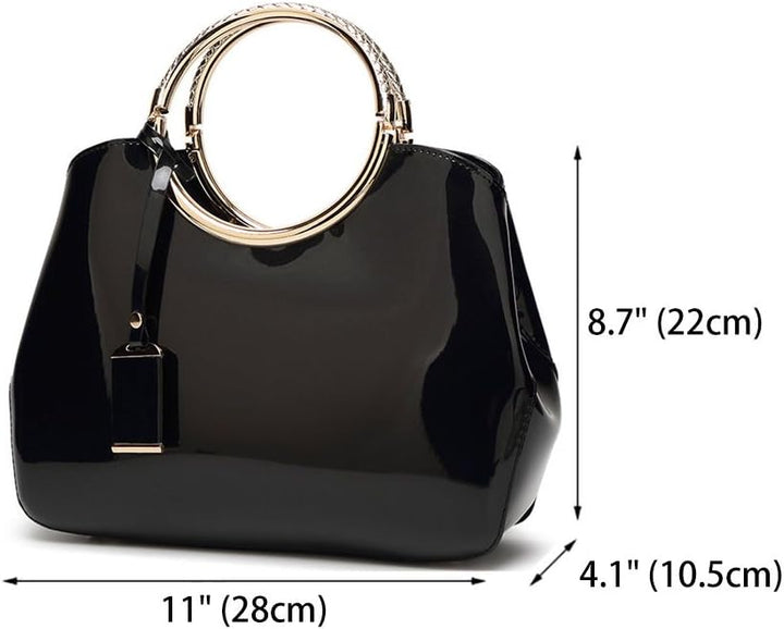 DEERWORD Damen Taschen Handtasche Frauen Elegant Tasche Henkeltasche Vintage PU-Leder 5376 1-teilig
