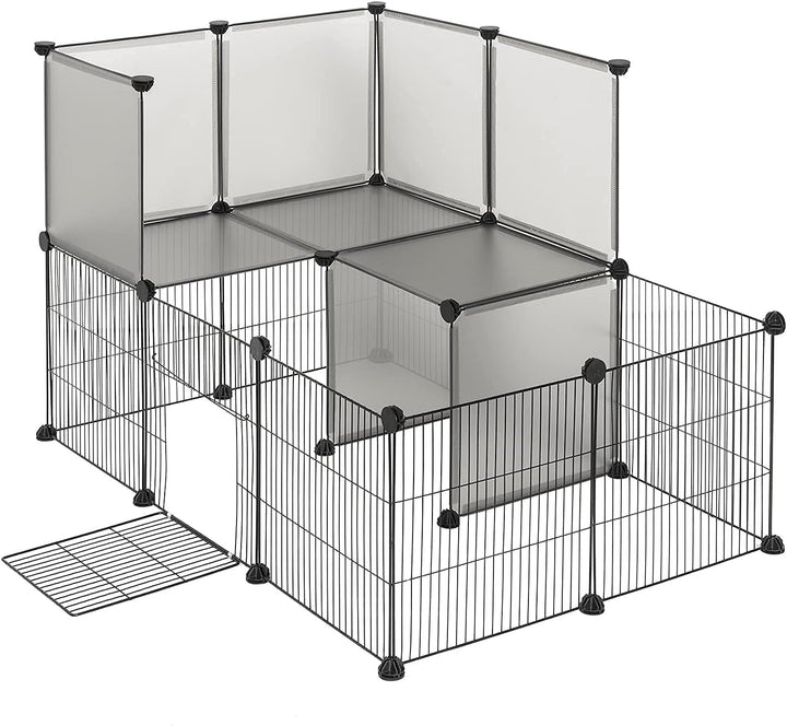 EUGAD Freigehege für Kaninchen, Meerschweinchen Gehege, Welpenauslauf Kleintiergehege inkl. Tür, Fre