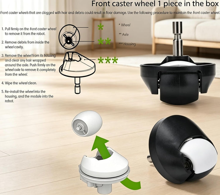 JoyBros Ersatzteil-Zubehör, kompatibel mit iRobot Roomba E5 E6 E7 i7 i7 i6 i8 i3 i4 Plus 3150 E & I