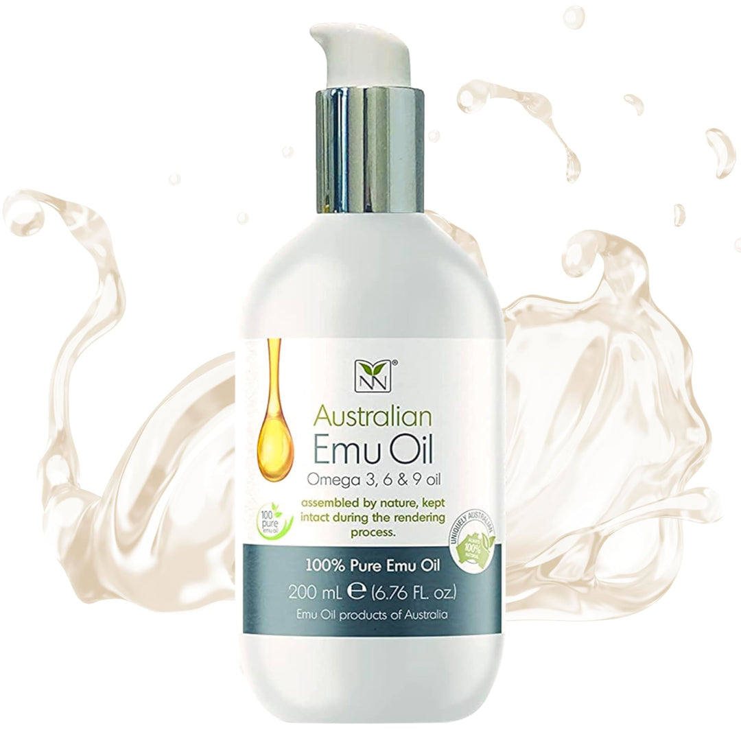 Reines Emu Öl - Kopfhaut-, Haar-, Nagel-, Gesichtsöl & Körperöl für Damen & Herren mit Omega 3 6 9,