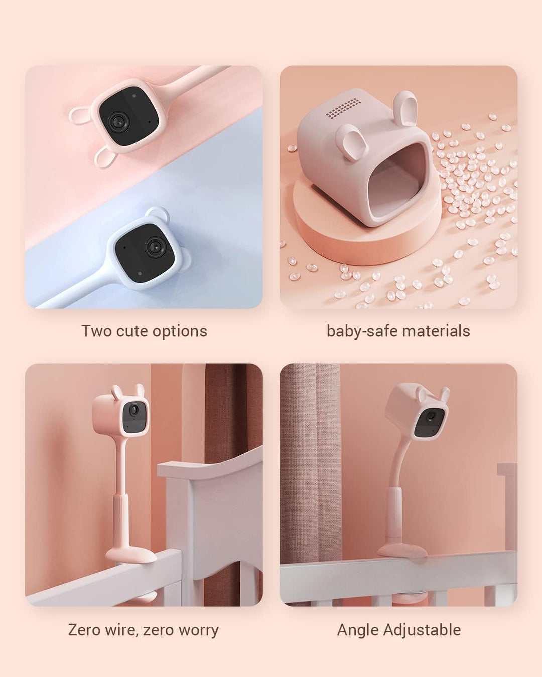 EZVIZ 1080P Kabelloser Video Babymonitor, Smart Babyphone mit Erkennung von Babyweinen und Bewegung,