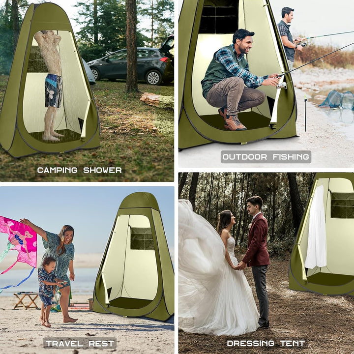 BRIAN & DANY Duschzelt Camping, Pop Up Toilettenzelt, Tragbares Umkleidezelt mit Regenschutz und Fen
