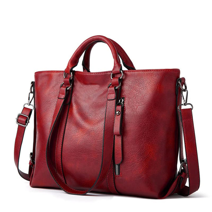 Coolives Damentasche Damen Henkeltasche mit Schultergurt aus PU-Leder Vintage Handtasche Retro Tasch