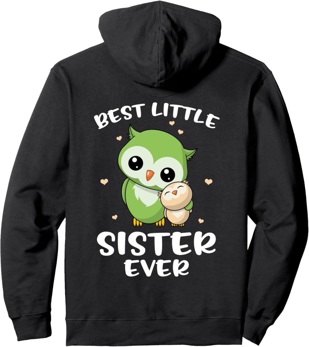 Beste kleine Schwester aller Zeiten - Geschwister Eulen Eule Pullover Hoodie