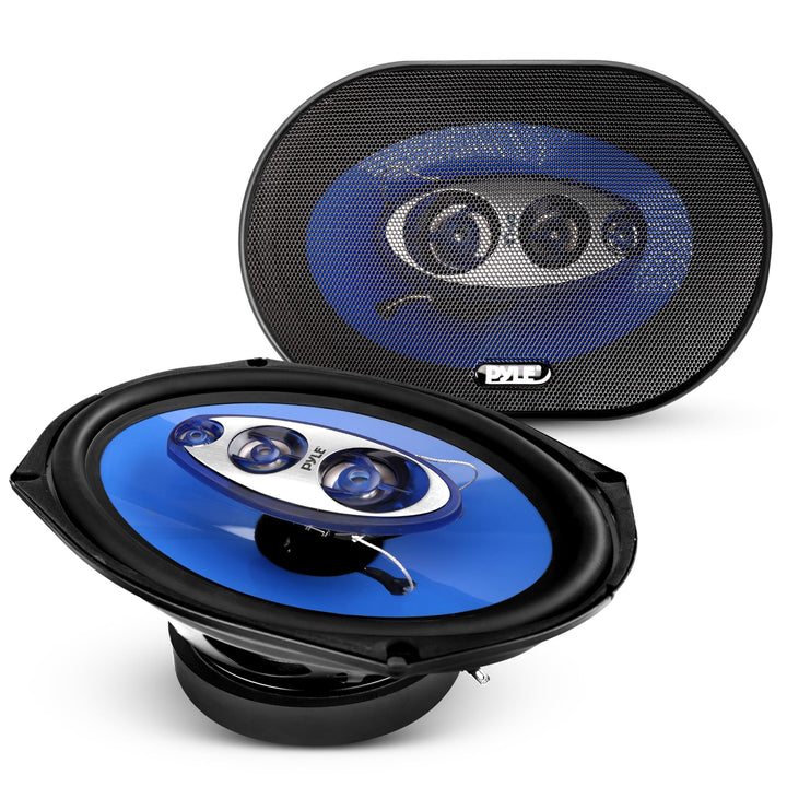 Pyle Auto Lautsprecher 6x9 Zoll 4 Wege Set 400W - Einbaulautsprecher Auto Kfz Lautsprecher mit Hocht