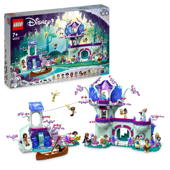 LEGO 43215 Disney Das verzauberte Baumhaus Set mit 13 Mini-Puppen, darunter Prinzessin Jasmine, ELSA