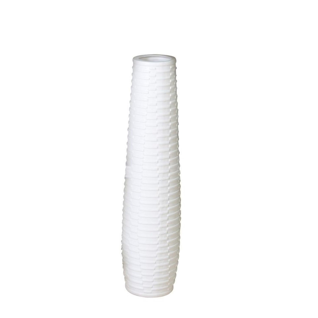 Casablanca Vase Catania Ker.weiss,H.59/D.16cm Höhe 57 cm Weiss, Höhe 57 cm Weiss