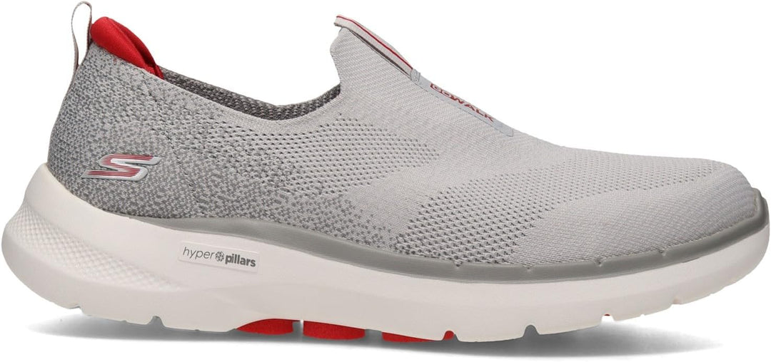 Skechers Premium Damen Sneakers 45.5 EU X-Weit Grau Rot, 45.5 EU X-Weit Grau Rot