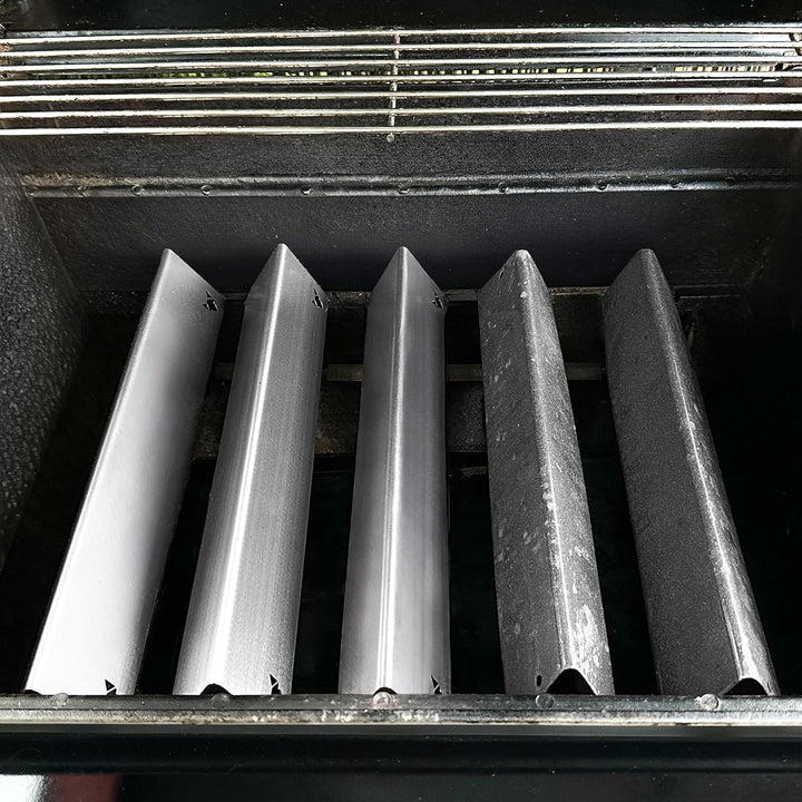 FENNEK Aromaschiene für Weber Spirit 300er Baureihe | 5er Set | 1,5 mm Edelstahl | Aromableche | Bre