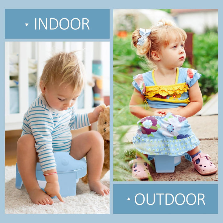 Toilettensitz Kinder,Töpfchen Training Sitze,Reisetöpfchen 3-IN-1 Unterwegs Potty Seat Baby Faltbare