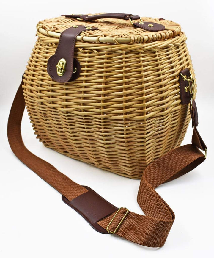 ok affarefatto zimbardi costanza Fliegenkorb, Korb aus Vimini mit Schultergurt 29 x 25 x 28 cm. Geei