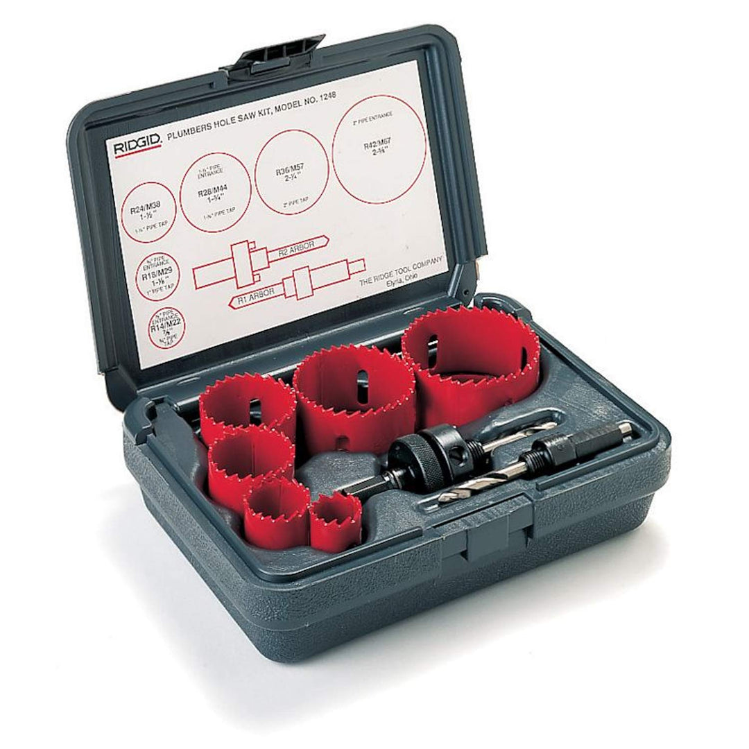 RIDGID 81500 Modell 1250 Mehrzwecksatz, Lochsägensatz, 3/4" (19 mm), 7/8" (22 mm), 1 1/8” (29 mm), 1