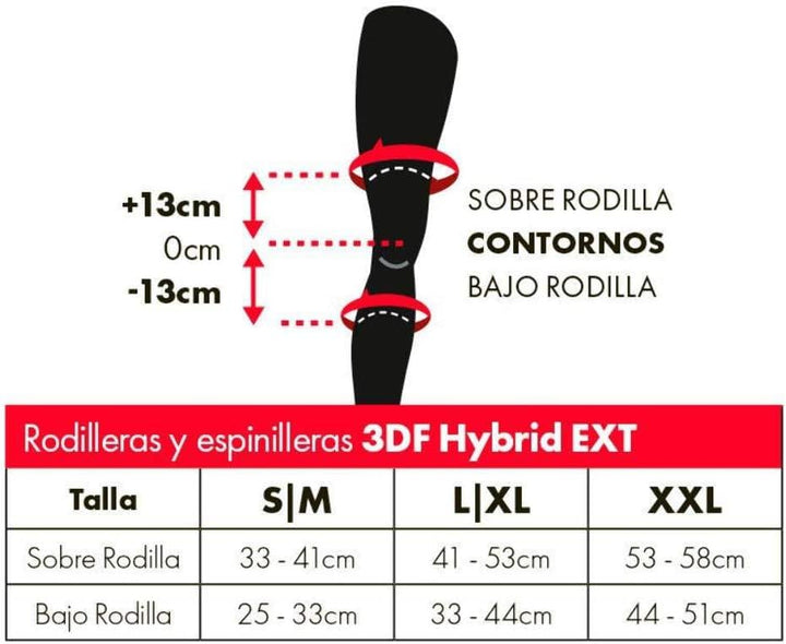 Leatt Unisex 3df Hybrid Ext Knieschoner und Schienbeinschoner S Schwarz, S Schwarz