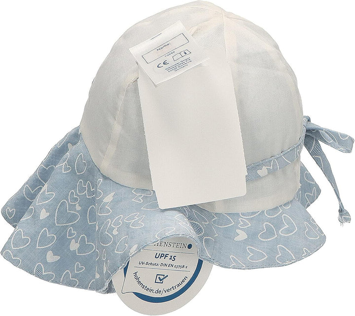 Sterntaler Mädchen Hut Sonnenhut Herzis 43 hellblau, 43 hellblau