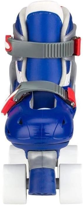 Nijdam Jungen Hardboot Rollerskates Junior Verstellbar 30-33 Blau/Rot/Silber, 30-33 Blau/Rot/Silber