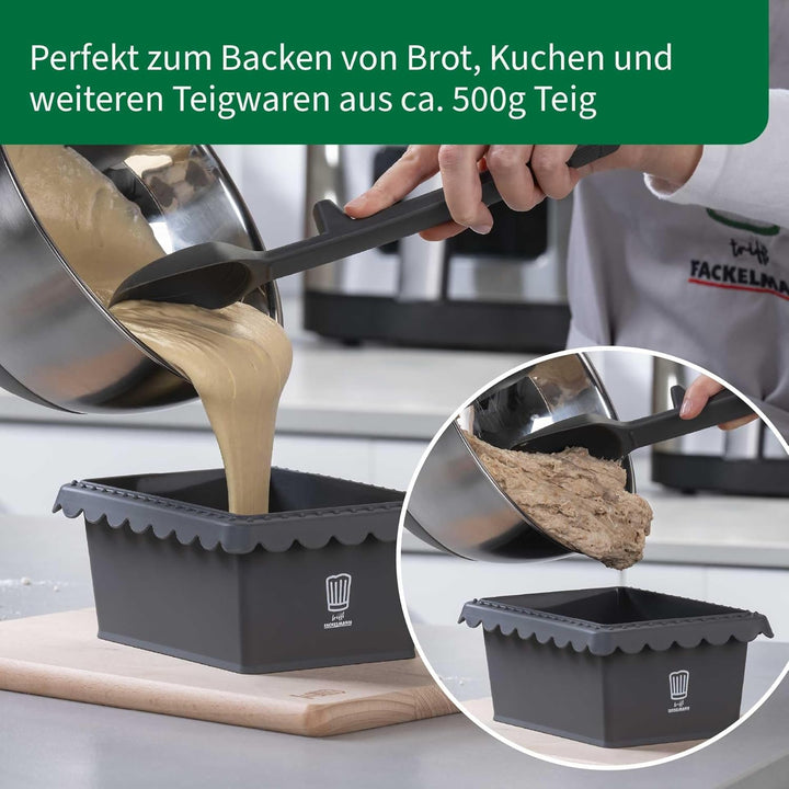Chefkoch trifft Fackelmann Mini-Kastenform 2er-Set für Heissluftfritteuse und Backofen – Silikon Bac