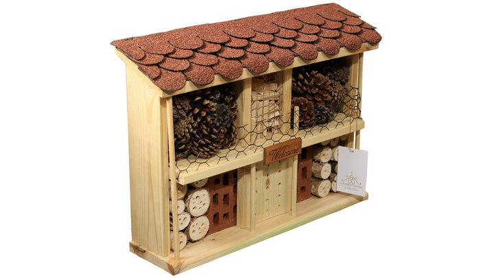 LUXUS-INSEKTENHOTELS 22627e "Landhaus Komfort" Bausatz - Design Wildbienenhaus aus unbehandeltem Hol