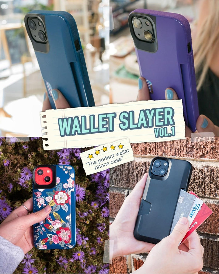 Smartish iPhone 13 Wallet Case – Wallet Slayer Vol. 1 [Slim + Schutz] Kreditkartenetui – Black Tie A