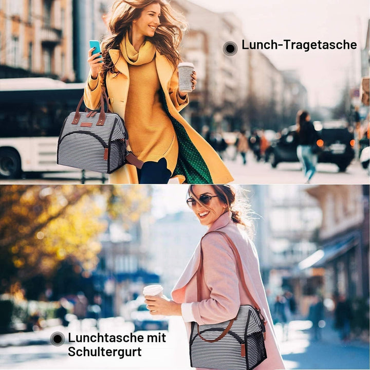 Kühltasche Damen Kühlbox Lunchtasche Wasserdicht und Auslaufsicher, Cooler Bag Faltbar Isoliertasche