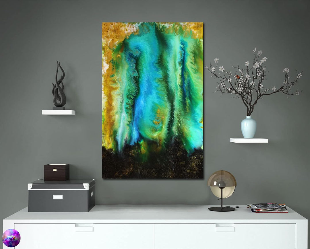 Gemälde Abstrakte Malerei Original - moderne hochglanz Wandbilder XXL - Resin Art Kunst Bild Harz Un