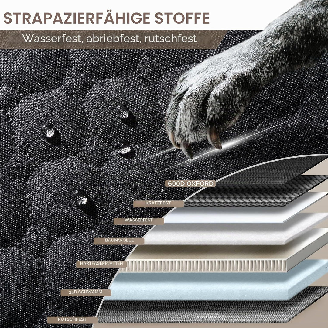 SHARLOVY Grosser Hunde-Autositzbezug für Rücksitz mit Extender Harter Boden für LKWs, Hochleistungs-