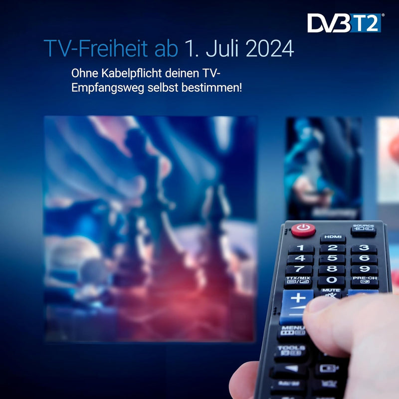 Set-ONE EasyOne 740 HD DVB-T2 Receiver, Freenet TV (Private Sender in HD), Full-HD 1080p, HDMI, USB