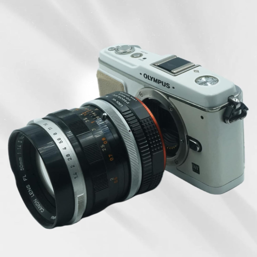 PHOLSY Objektivadapter mit Blendenhebel FD auf MFT Kompatibel mit Canon FD FL Objektiv auf M4/3 Micr