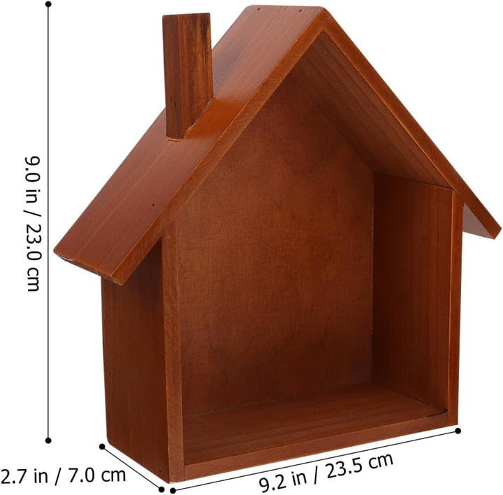 TOPBATHY Wandregal Hausform Holzregal Für Schlafzimmer Wohnzimmer Kinderzimmer Als Aufbewahrungshelf