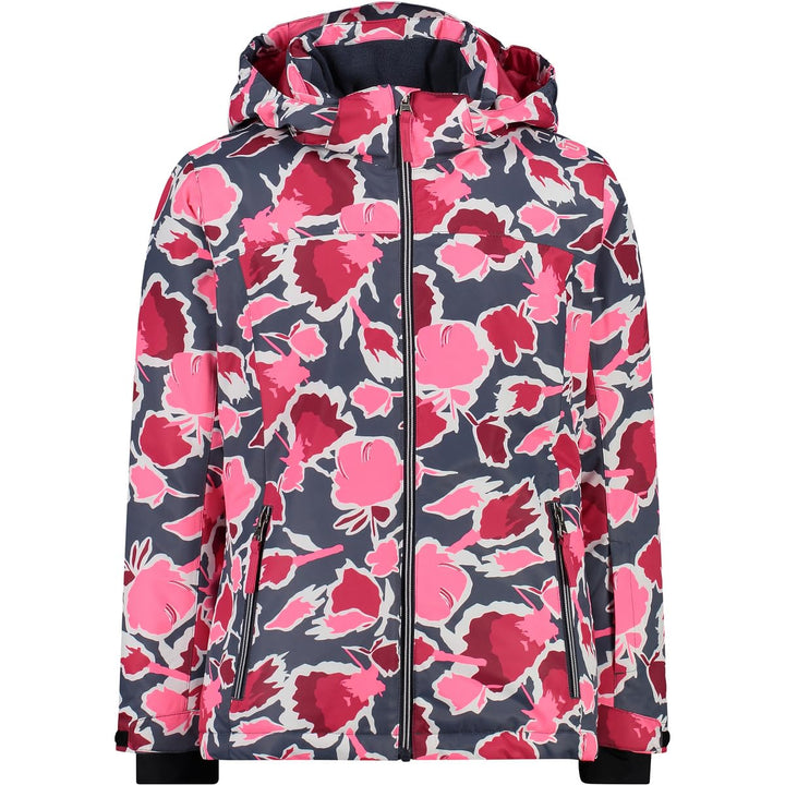 CMP Unisex Kinder Kid G Kapuzenjacke mit Druckknöpfen skijacke 98 Titan-glanz, 98 Titan-glanz