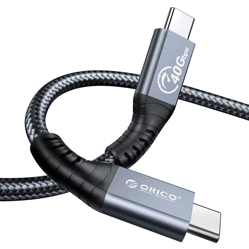 ORICO Kabel für Thunderbolt 4, Kompatibel mit Thunderbolt 3/USB4, Übertragungsrate 40Gbps, 8k@60Hz (