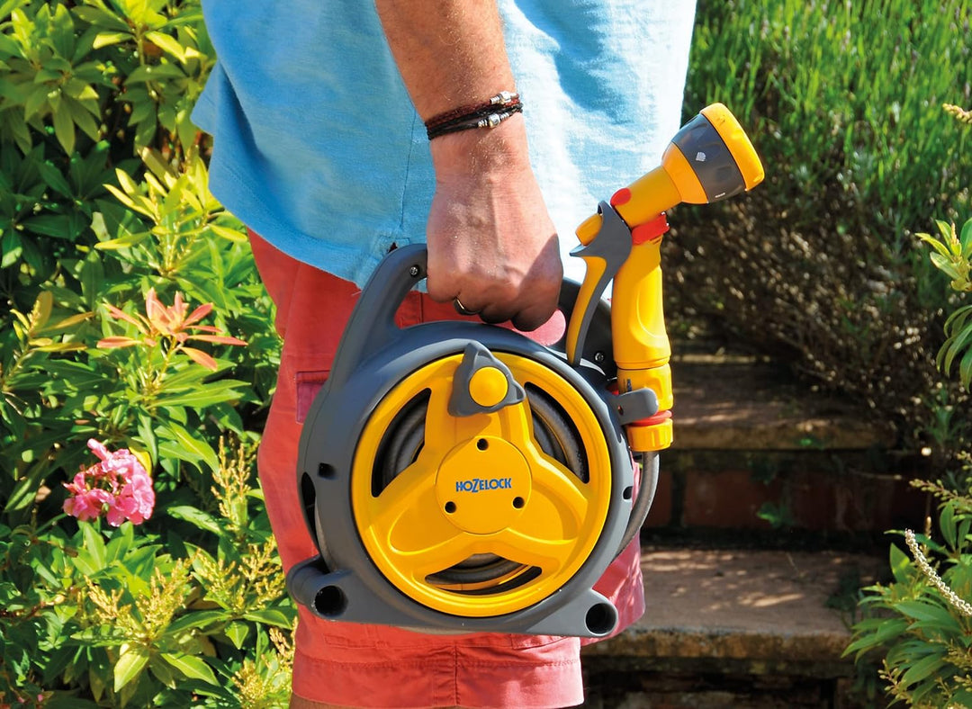 Hozelock Pico-Schlauchbox, 10 meter Gelb & Grau, Gelb & Grau