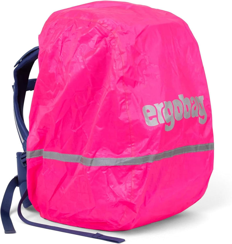 ergobag Regenschutz für Schulranzen für Rucksack und Schulranzen, wasserdicht, mit Reflektoren und G