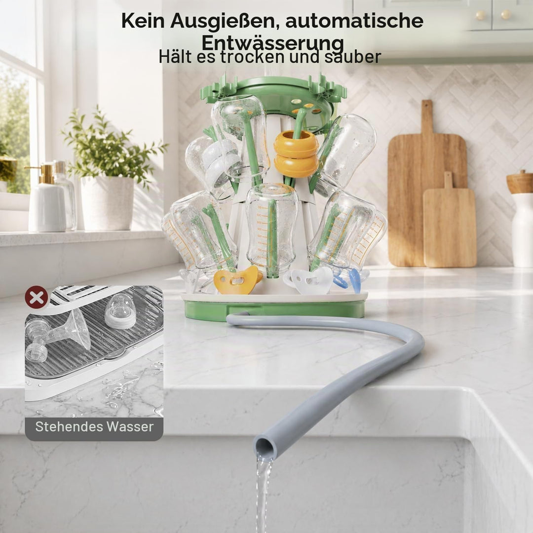 Trockenständer Babyflaschenr, 20 Haken abtropfgestell flaschen, platzsparender Stand Arbeitsplatte T