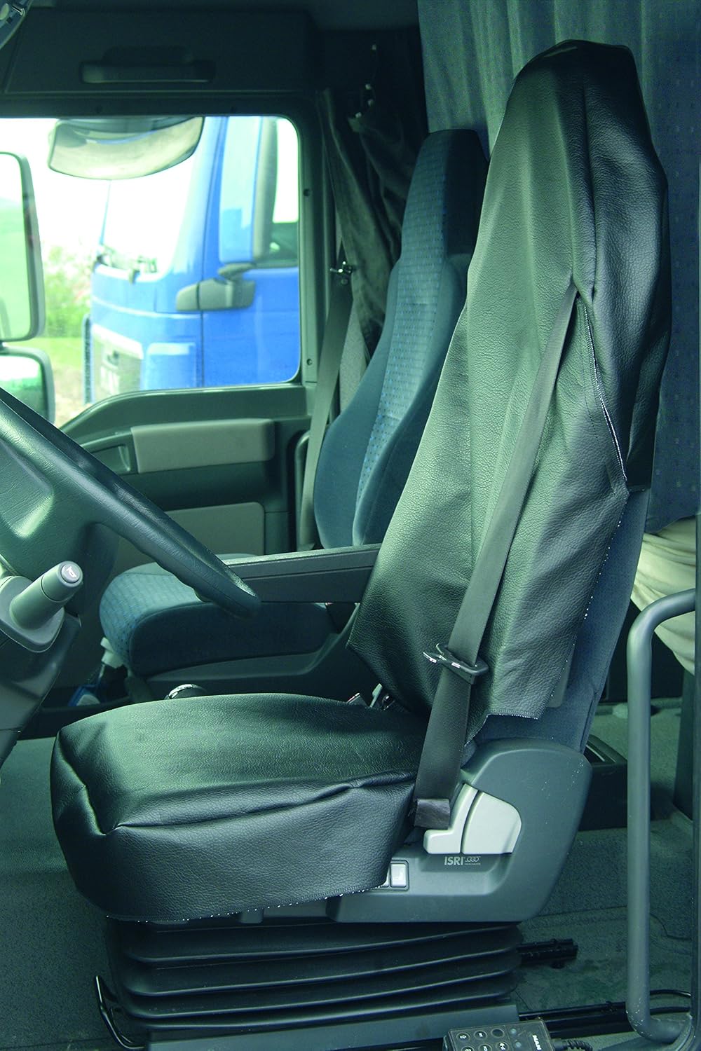 Preiswert&Gut Werkstattschoner Sitzauflage Kunstleder LKW oder Transporter LKW Sitzbezug XXXL schwar