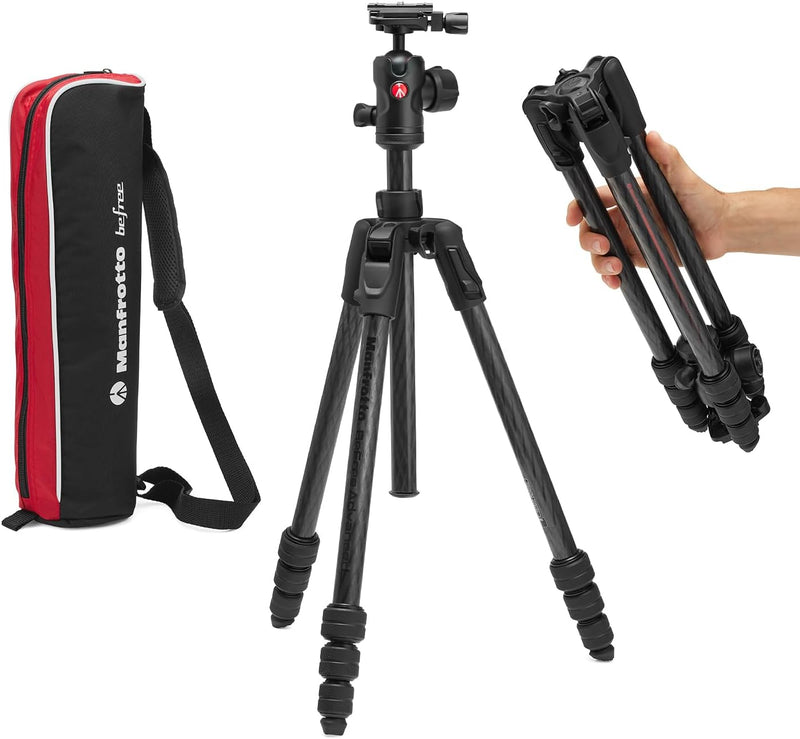 Manfrotto Befree Advanced AS, Camera Tripod, Twist Lock, Compatible with Arca-Swiss, Portable, Compa