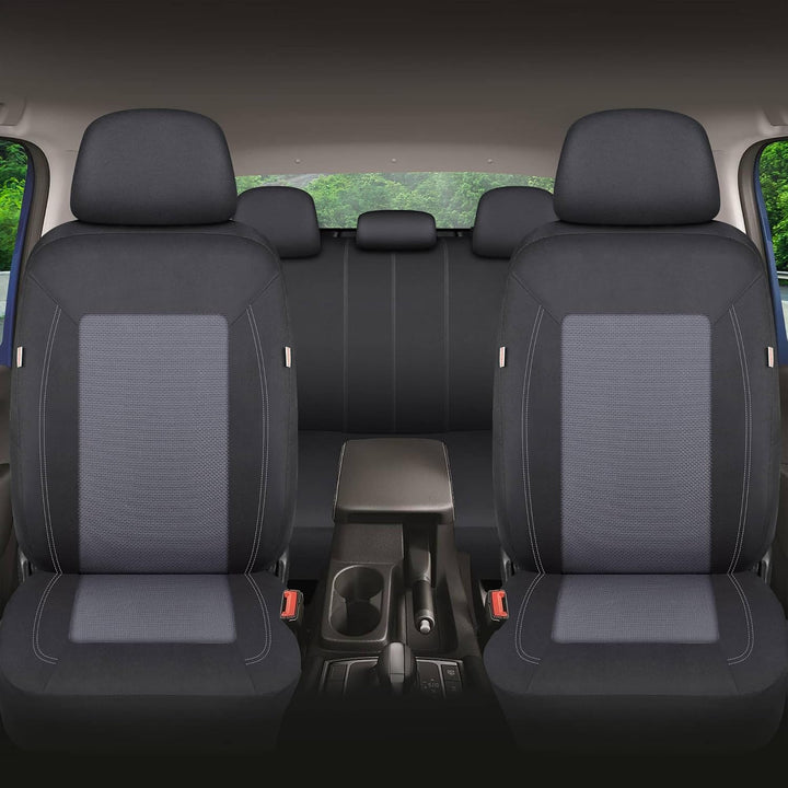 Schonbezüge Sitzbezüge Komplettset für Mitsubishi Space Star Bj 2012-22 in Schwarz/Grau FT4