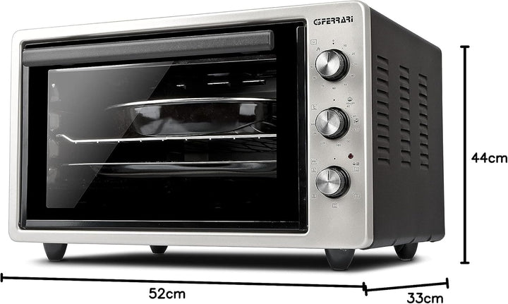 G3 Ferrari G10152 Rostò 37 Heissluftofen, 37 L, bis 300 °C, Doppelglas-Tür, Innenbeleuchtung, 1500 W