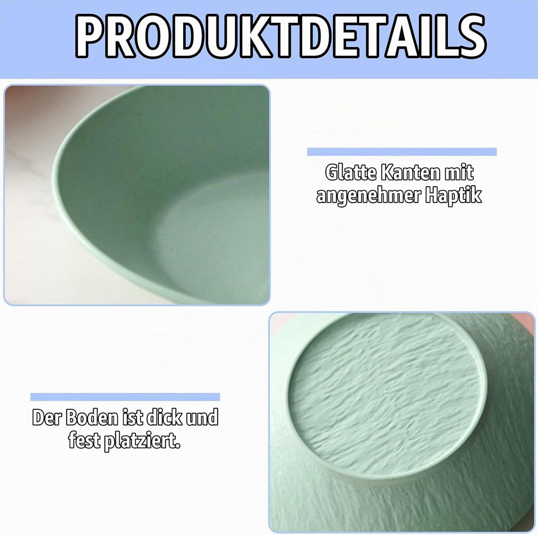 5 Stück Suppenteller Tief aus Kunststoff, 22,5x4cm Wiederverwendbar Plastikteller tief Pasta Teller,