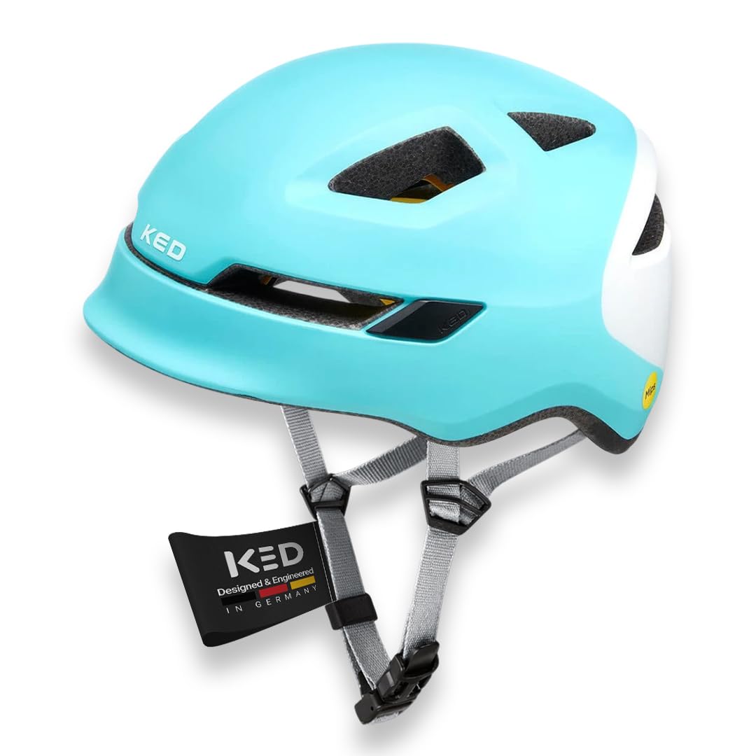 KED Pop MIPS Kinder Fahrrad Helm schwarz/weiss 2023 Eisblau/Weiss M | 52-56cm, Eisblau/Weiss M | 52-