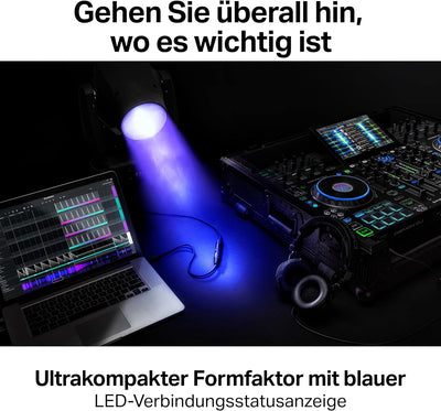 Numark DJ2GO2 Touch + SoundSwitch Micro DMX Interface - 2-Deck USB DJ-Controller für Serato DJ mit M