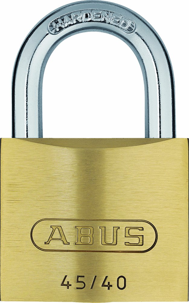ABUS Vorhängeschloss 45/40 aus Messing - 4er Set - mit Präzisions-Stiftzylinder mit Pilzkopfstiften